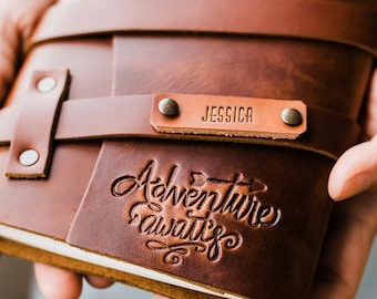 Huge SALE 50% OFF... Refillable Leather Journal... Customize Notebook Cover...Small under 20 Dollars! Handmade in Portland, OR