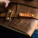 Custom Leather Journal - Personalized Full Grain Leather Sketchbook - Refillable Notebook, Handmade in Portland, Oregon Natural Stone Wrap *