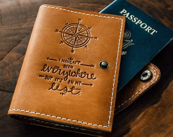 Personalized passport holder | Etsy