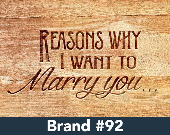 Reasons Why I Want To Marry You...Custom Branding Image 92 Etsy