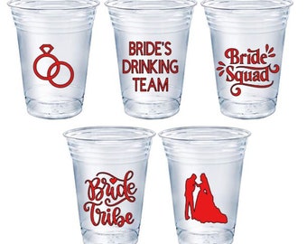 Bachelorette Party | 16oz disposable party cups with lids and straw | I do Crew | Disposable Cups | Party | baby shower | Birthday Wedding