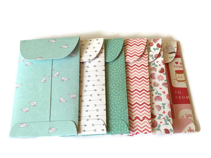 Set of 6 gift card envelopes / gift giving / party supply / Etsy
