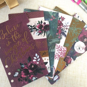 Set of 6 Planner dividers / Personal Planner Accessories / Planner Inserts / Personal planner / Filofax / Pocket Planner / A5 Planner