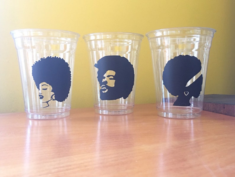 African American Party 70s Party Birthday Cups Disposable Etsy
