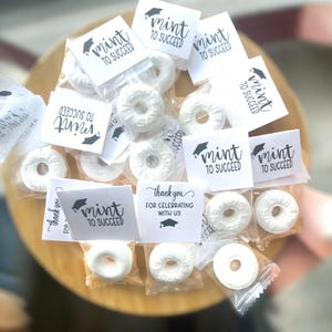 Bonbons de remise des diplômes : cadeaux de fête « La menthe pour réussir »