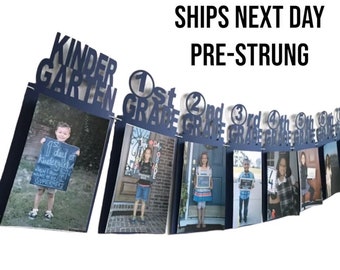 Graduation Photo Banner / Class of 2024 / Grad Party Decor / High school Banner / Wall Banner / Glitter Banner / Celebration Ideas