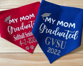 Class of 2024 Graduation Pet Bandana Party Favor, Seniors 2024 , Mom Graduated, Graduation Decorations , Pet Bandana, Pet Accessories 2024