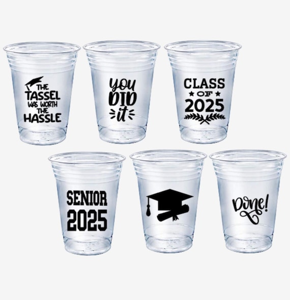Class of 2026 Party Cups: 16oz Disposable Graduation Cups With Lids -  Straws - Etsy