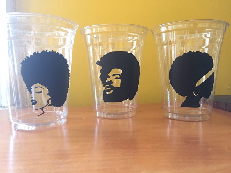 African American Party 70s Party Birthday Cups Disposable Etsy