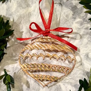 HANDMADE CHRISTMAS ORNAMENT, Tree Ornament, Copper, Icicle, Season&#39;s Greetings, Happy Holidays, Winter, Decorations, Unique, Gift