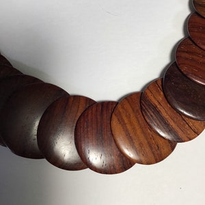 Mid century stacked wood necklace and matching earrings image 6