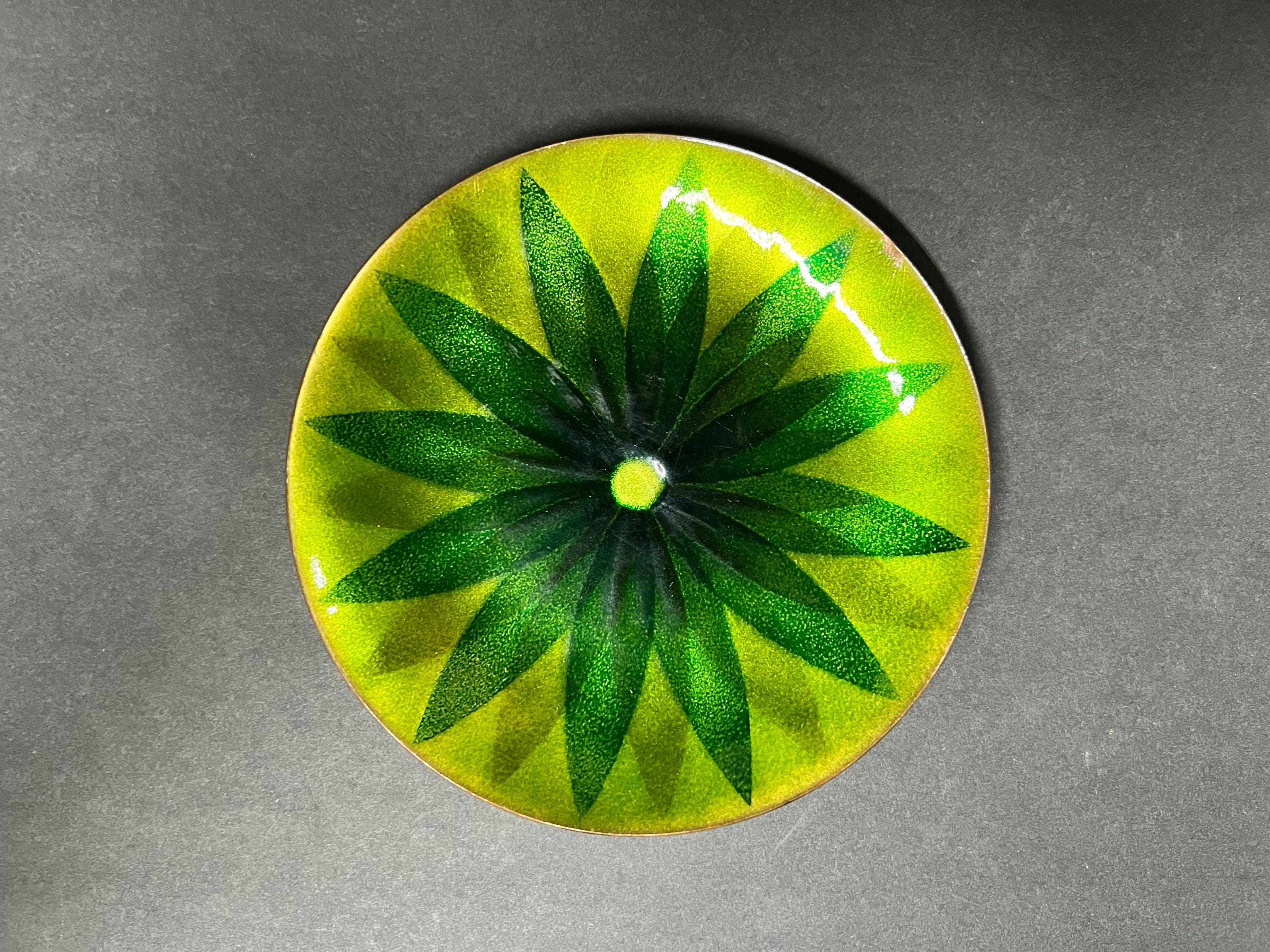 Anne Marie Davidson Copper Enamel Round Shallow Bowl - Etsy