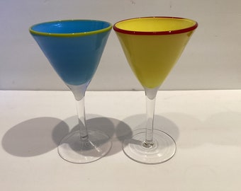 Art Glass Martini Glasses