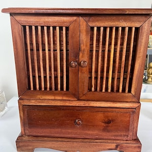 Vintage handmade counter cabinet with drawers