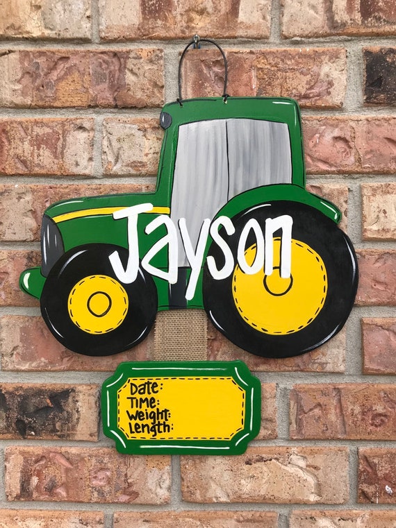 Hospital Door Hanger Tractor Door Hanger Baby Boy Door Etsy
