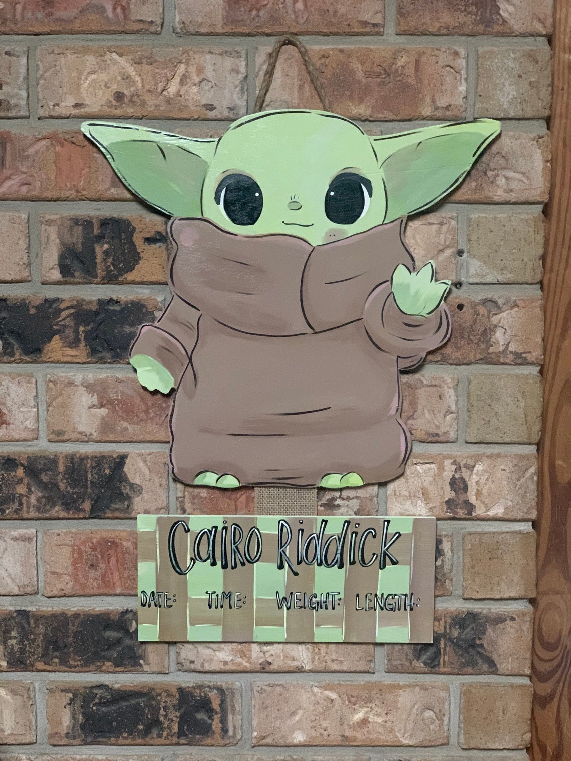 Star Wars hospital door hanger baby yoda baby yoda nursery Etsy