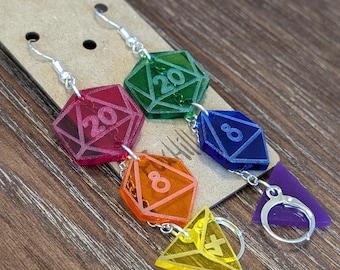 Dice Loop Earplug Holder Pride Earrings