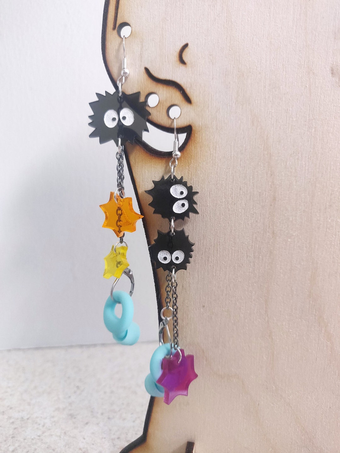 Soot Sprite Loop Earplug Holder Earrings Etsy