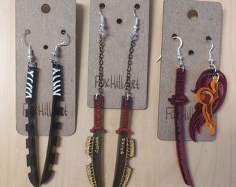 Nerdy Katana Earrings