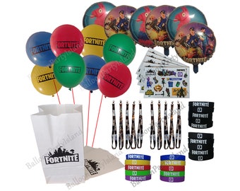 Fortnite Gifts Etsy - fortnite party favors decorations balloons tattoo sheets wristbands goody bags lanyards fort nite birthday floss