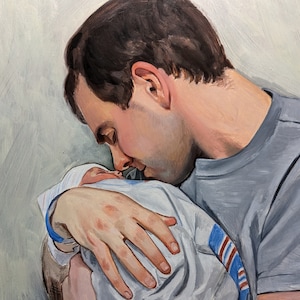 Custom Portrait Painting from Photo - Oil Painting on Panel