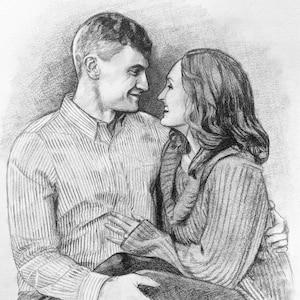 Custom Hand Drawn Portrait Graphite Drawing from Photo image 8