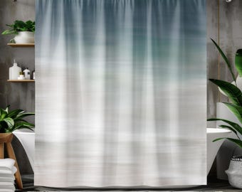 Abstract coastal Shower Curtain/boho shower curtain/beach themed decor/ocean shower curtain/beach house shower curtain/home gift/bath mat