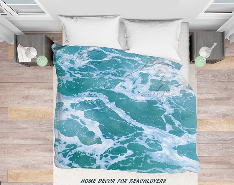 Ocean water Duvet Cover Water Bedding aqua sea tropical Etsy
