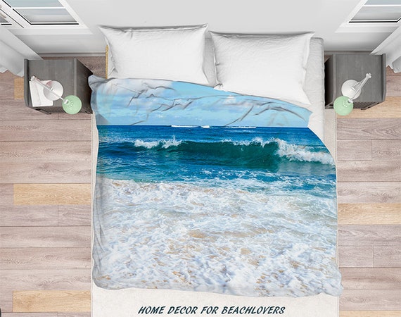 Ocean Wave Duvet Cover Water Bedding Beach Duvet Cover Etsy