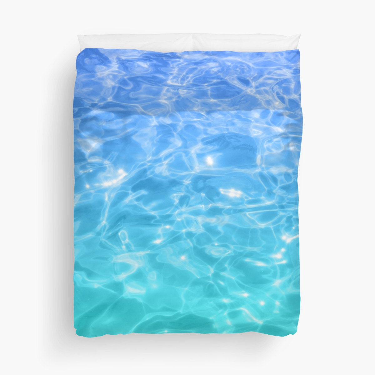 Water Duvet Cover Blue Aqua Duvet Water Bedding Ocean Etsy