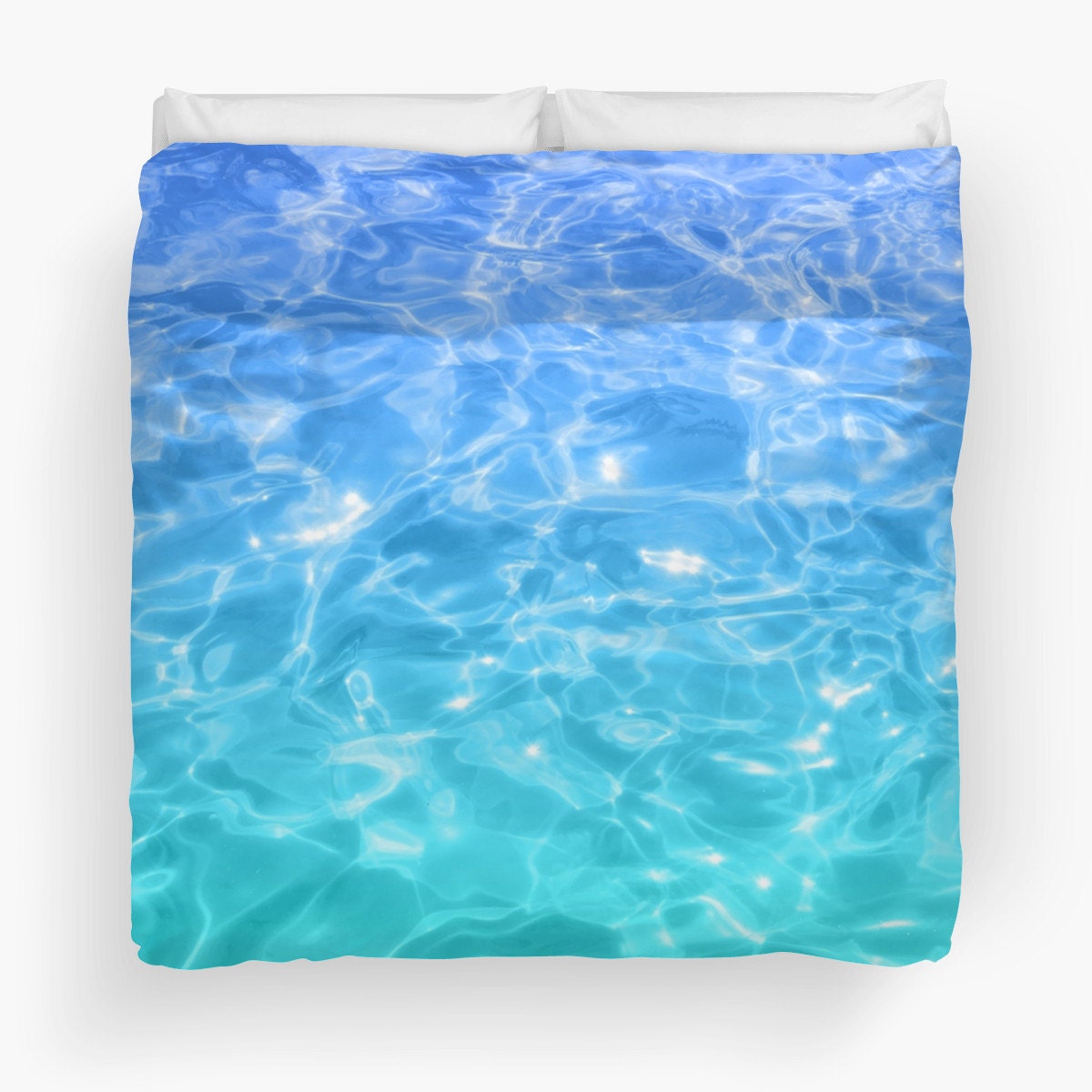 Water Duvet Cover Blue Aqua Duvet Water Bedding Ocean Etsy