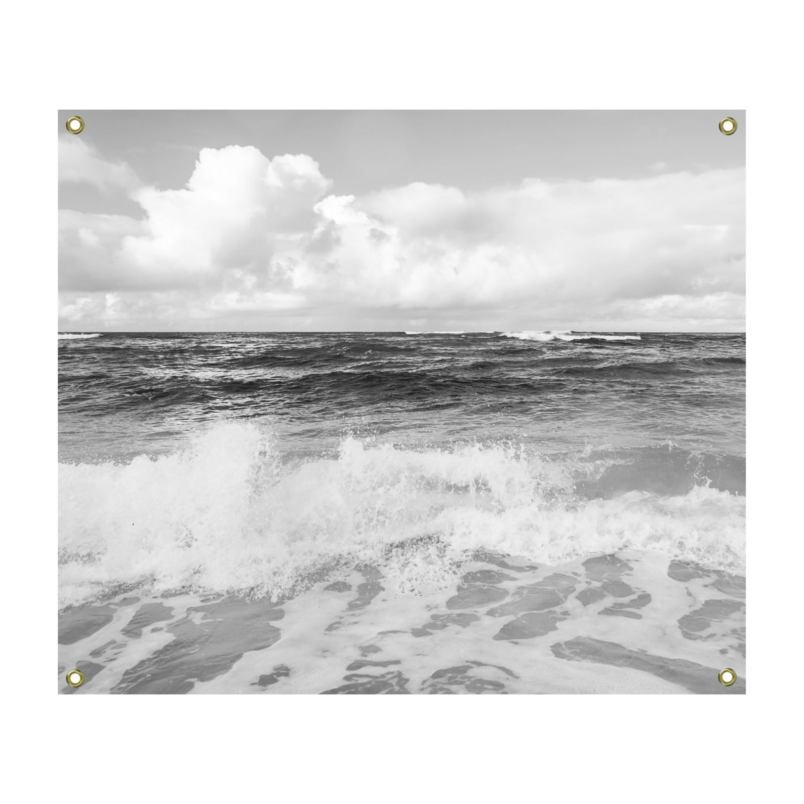Black and White Ocean Wall Tapestryhawaiian Ocean Tapestry Etsy