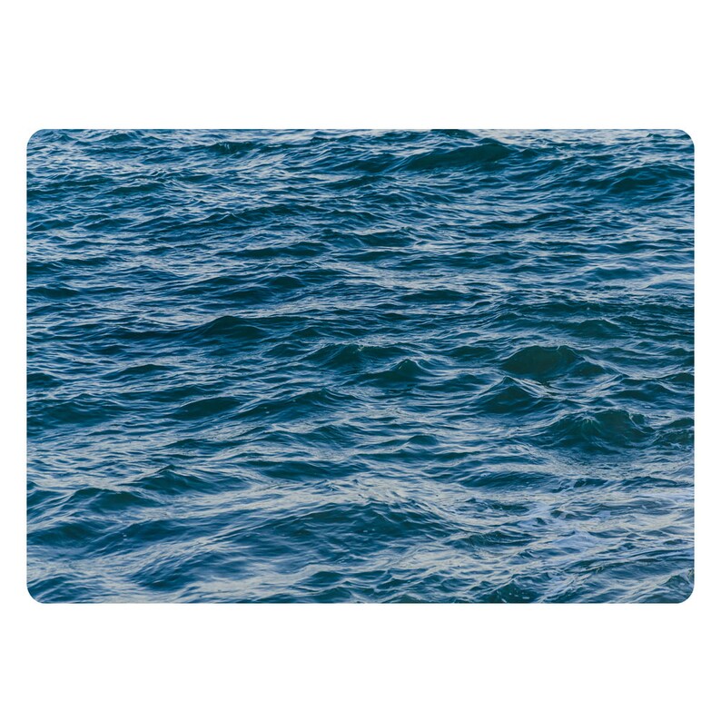 Bath Mat Dark Blue Ocean Microfiber Foam Bath Mat Bathroom Etsy
