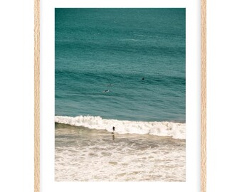 Surfers wall art/surf print/framed print/surf art/surf poster/ocean print/surfer print/surfers print/surfing print/beachy wall art