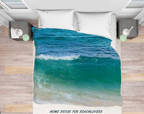 Ocean Wave Duvet Cover Deep Ocean Hawaiian Duvet Cover Blue Etsy