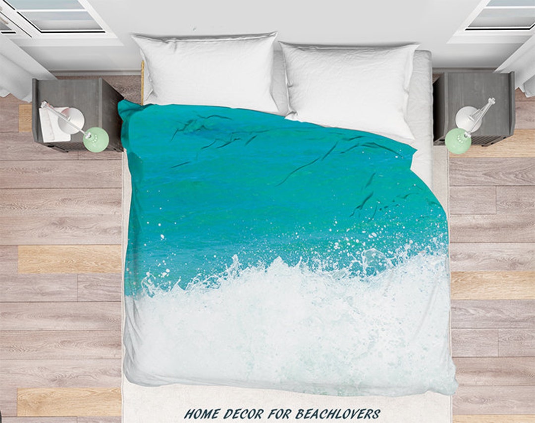 Ocean Water Duvet Cover, Water Bedding, Wave Duvet Cover, Teal Aqua ...