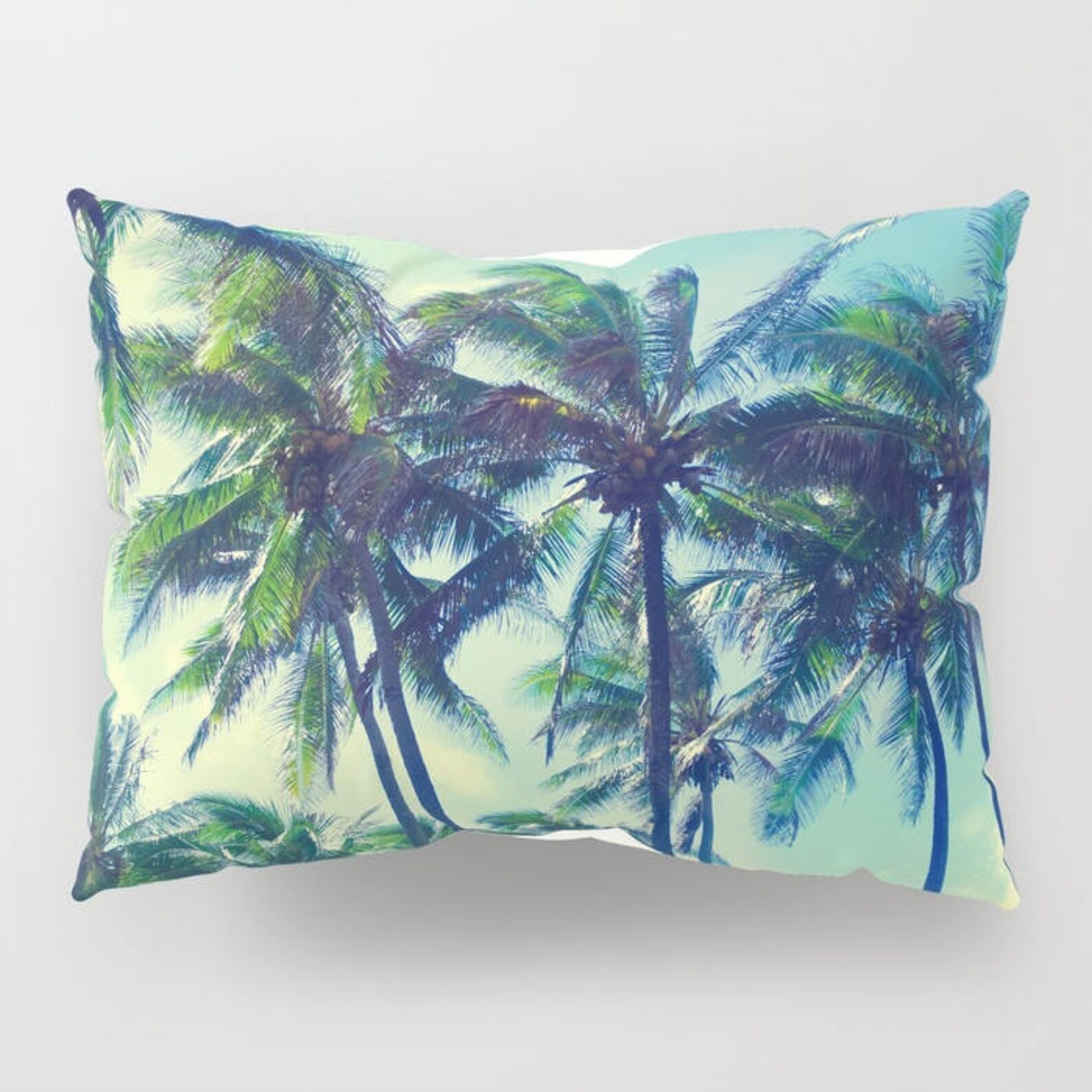 Retro Hawaiian Palms Pillow Shams standart set of 2 king set Etsy