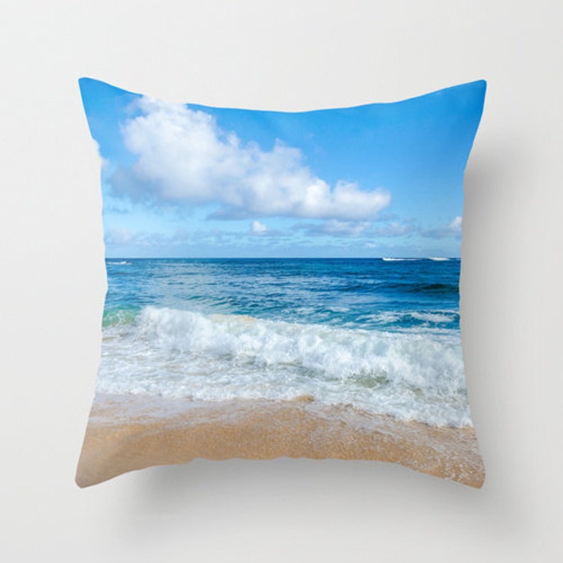 Decorative Cotton Throw Pillow Cover Hawaiian Tropical Beach Ocean Personalized Sea Beach