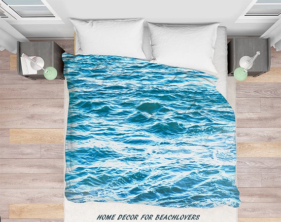 Blue White Ocean Duvet Cover Malibu Water Bedding - Ocean Blue White Bedding Blue White Ocean Duvet Cover Malibu Water Bedding - Ocean Blue White Bedding