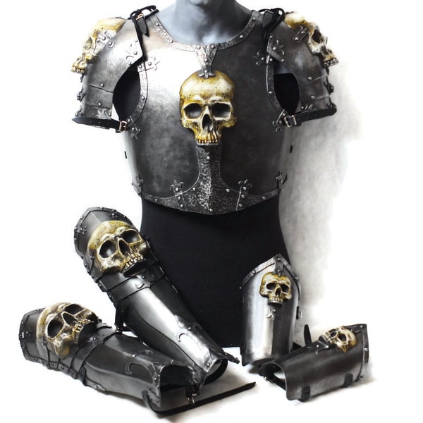 Larp Armor, Ominous Skull Body armour set, ogre, orc, skull armor, undead, fantasy armour, cosplay armor
