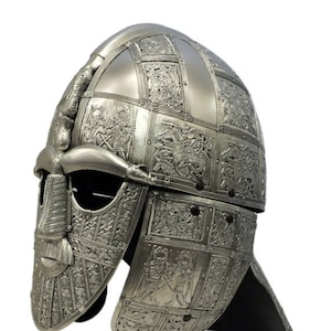 Larp Armor, Anglo Saxon Sutton Hoo helmet, Cosplay helmet, viking helmet, larp helmet, fantasy helmet image 1