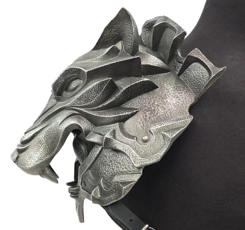 Larp Armor, Wolf Head pauldrons image 3