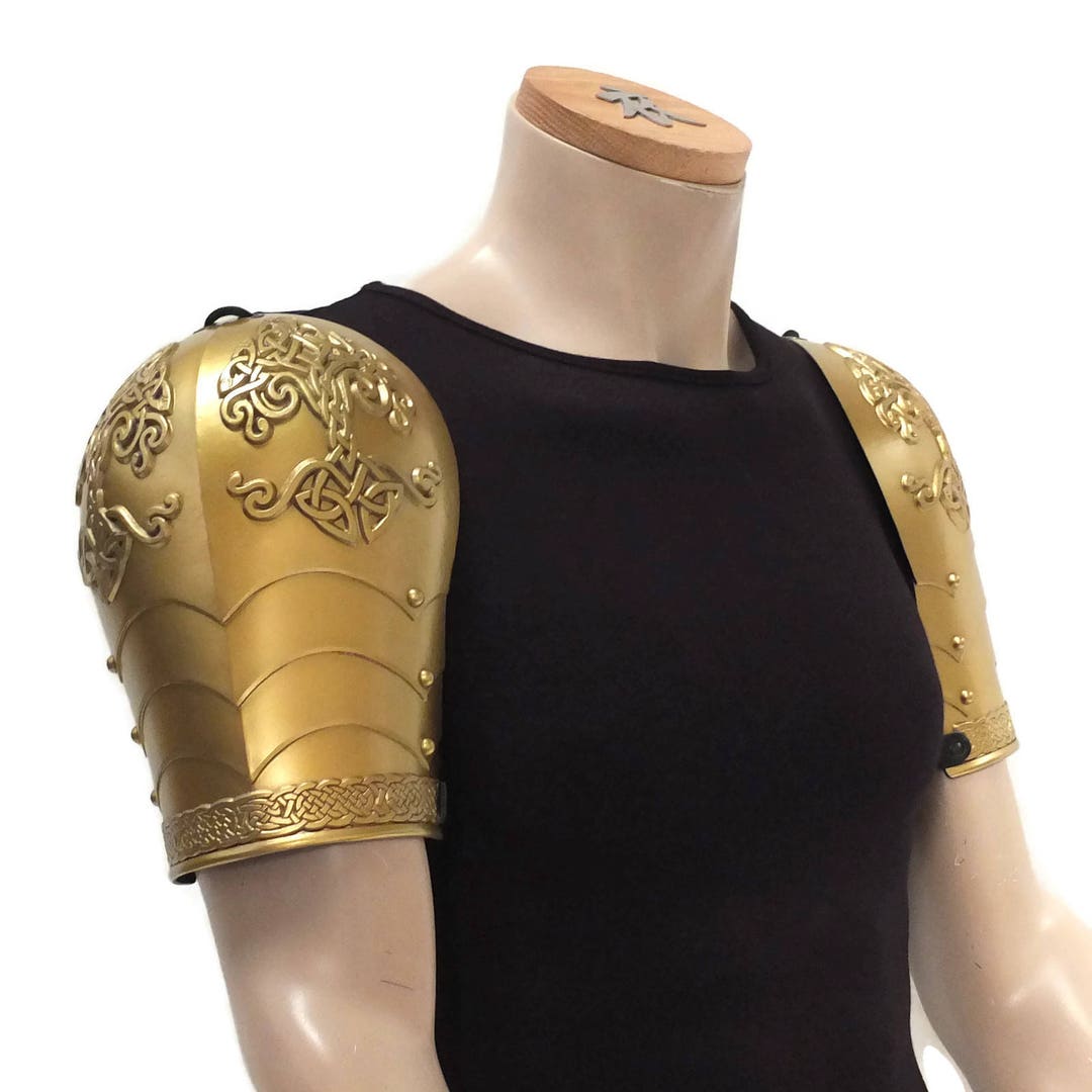 Grass Rope Armor Larp Armor, Celtic Tree Yggdrasil Fantasy Shoulder Armor, Knotwork ...