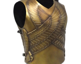 Armadura Larp, peto de águila egipcia de fantasía.  Armadura de cosplay, romana, skyrim, armadura de pecho