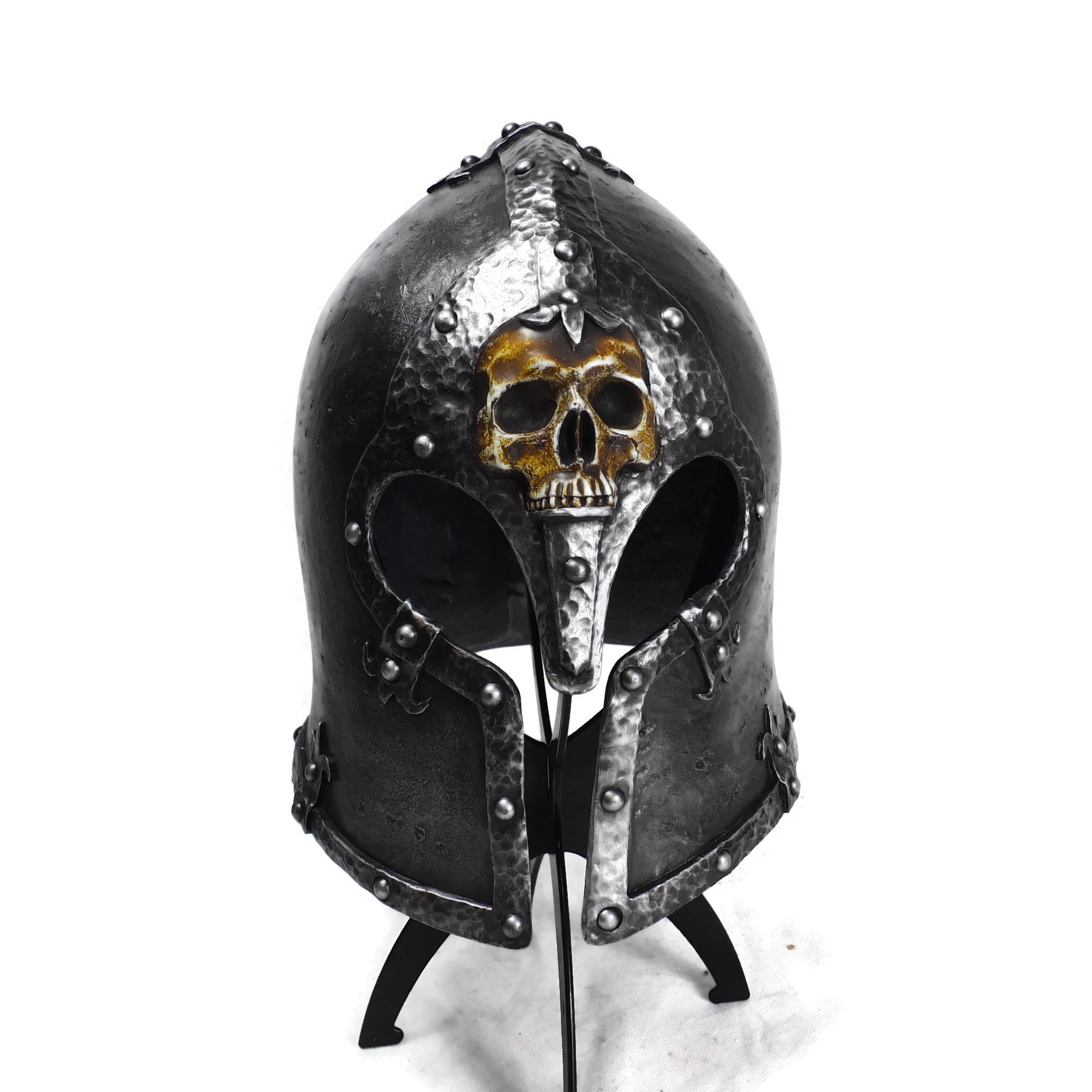 Larp Helmet, Fantasy Helmet, Cosplay Helmet, Evil Knight Helmet, Ominous  Skull Helmet - Etsy