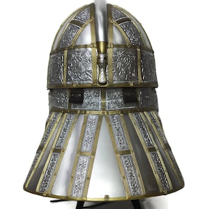 Larp Armor, Anglo Saxon Sutton Hoo helmet, Cosplay helmet, viking helmet, larp helmet, fantasy helmet image 7