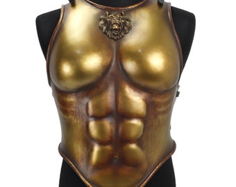 Female Gladiator Lion Larp Armor, Classical, Greek, Roman, Muscle, cosplay armor