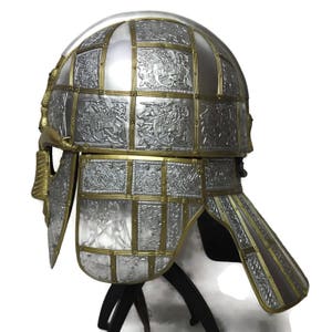 Larp Armor, Anglo Saxon Sutton Hoo helmet, Cosplay helmet, viking helmet, larp helmet, fantasy helmet image 5