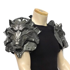 Larp Armor, Wolf Head pauldrons image 2