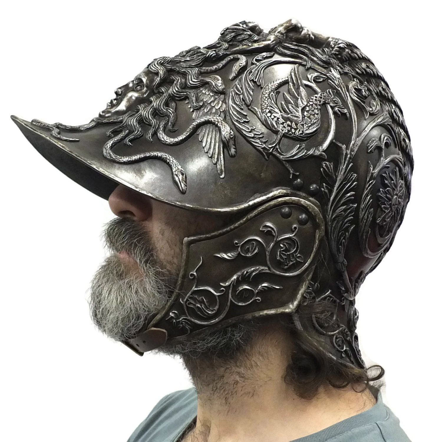 Larp Armor Medieval Negroli Helmet Etsy